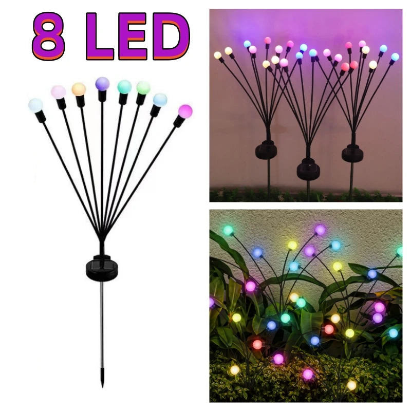 AlliLit Solar Firefly Garden Lights (Warm White/Multi-Color)
