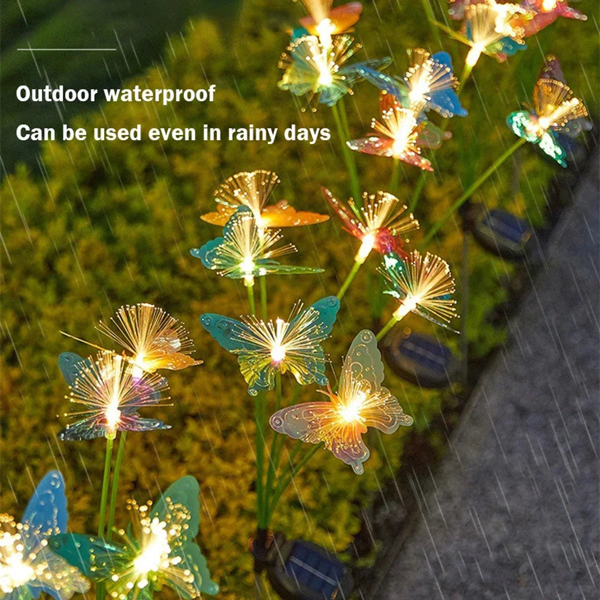 Magical Solar LED Butterfly Garden Stake Lights (Colorful)