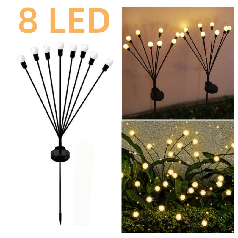 AlliLit Solar Firefly Garden Lights (Warm White/Multi-Color)