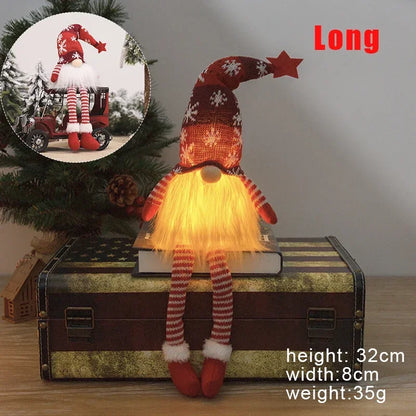 LED Light-Up Christmas Gnome Doll