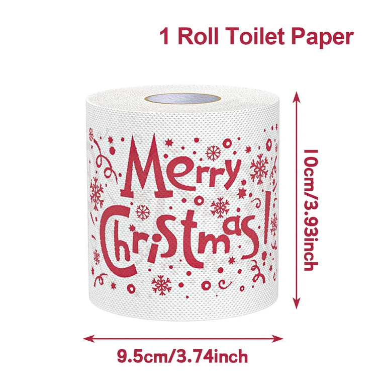 Novelty Christmas & Happy New Year 2026 Toilet Paper Roll