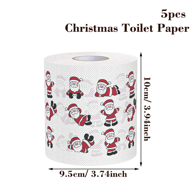 Novelty Christmas & Happy New Year 2026 Toilet Paper Roll