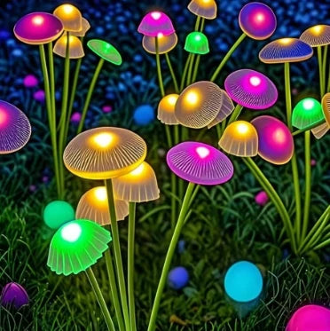 Solar LED Mushroom/Jellyfish Garden Lights (Dual Mode)