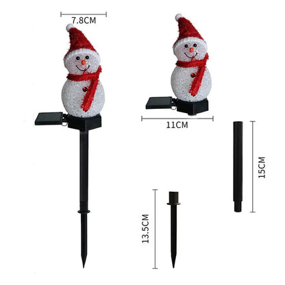 Solar LED Snowman Holiday Decoration Lights (Outdoor Patio & Lawn Decor)