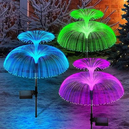 Solar Christmas Jellyfish Garden Lights 5m - 7 Color-Changing LED Outdoor Landscape Lamp - IP65 Waterproof Ground Plug Decor