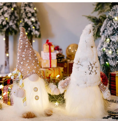 LED Light-Up Christmas Gnome Doll Holiday Decoration