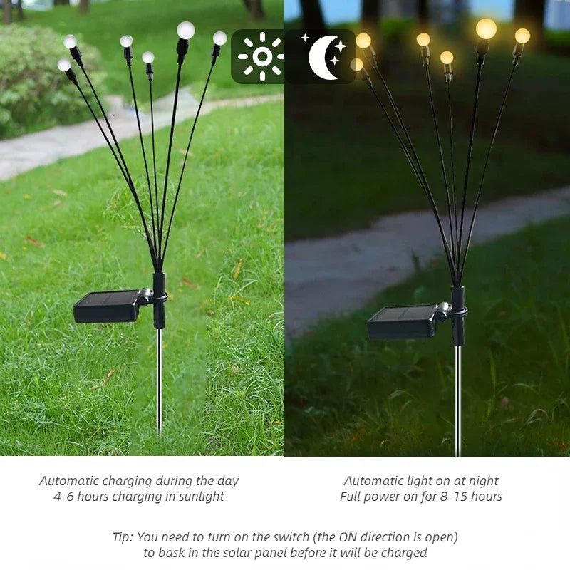 AlliLit Solar Firefly Garden Lights (Warm White/Multi-Color)