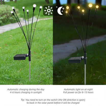 AlliLit Solar Firefly Garden Lights (Warm White/Multi-Color)