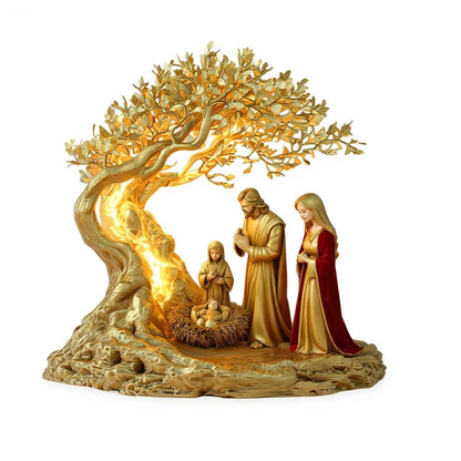 Jesus Tree of Life Acrylic Ornament Christian Desktop Decor