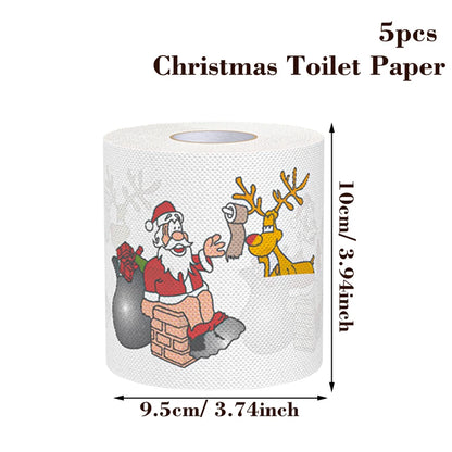 Novelty Christmas & Happy New Year 2026 Toilet Paper Roll