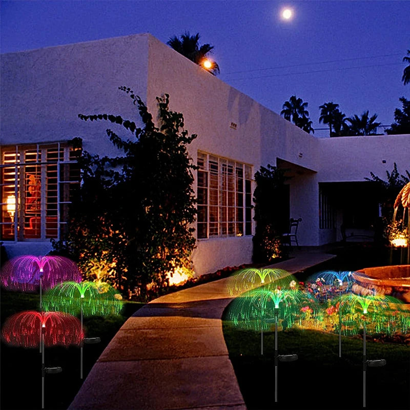 Solar Christmas Jellyfish Garden Lights 5m - 7 Color-Changing LED Outdoor Landscape Lamp - IP65 Waterproof Ground Plug Decor