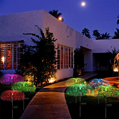 Solar Christmas Jellyfish Garden Lights 5m - 7 Color-Changing LED Outdoor Landscape Lamp - IP65 Waterproof Ground Plug Decor