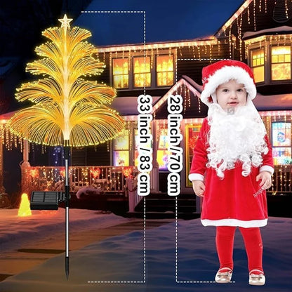 Solar Christmas Jellyfish Garden Lights 5m - 7 Color-Changing LED Outdoor Landscape Lamp - IP65 Waterproof Ground Plug Decor