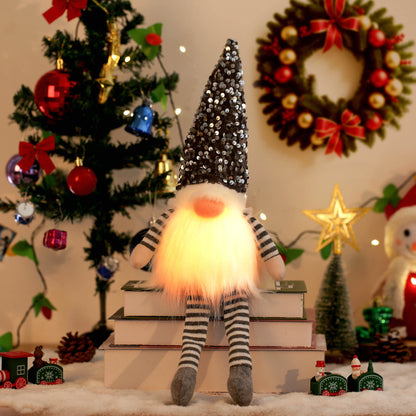 LED Light-Up Christmas Gnome Doll Holiday Decoration