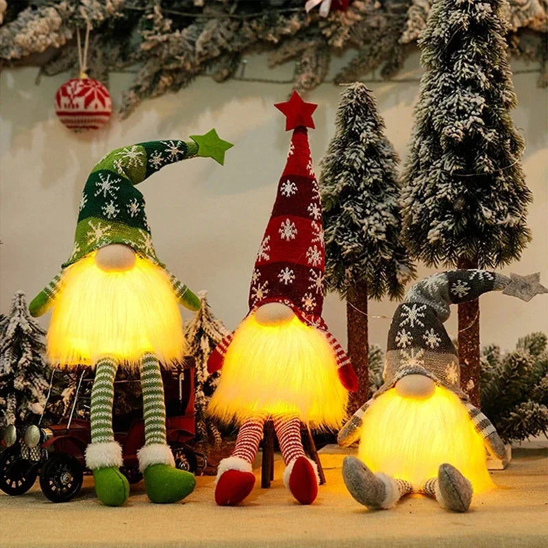 LED Light-Up Christmas Gnome Doll