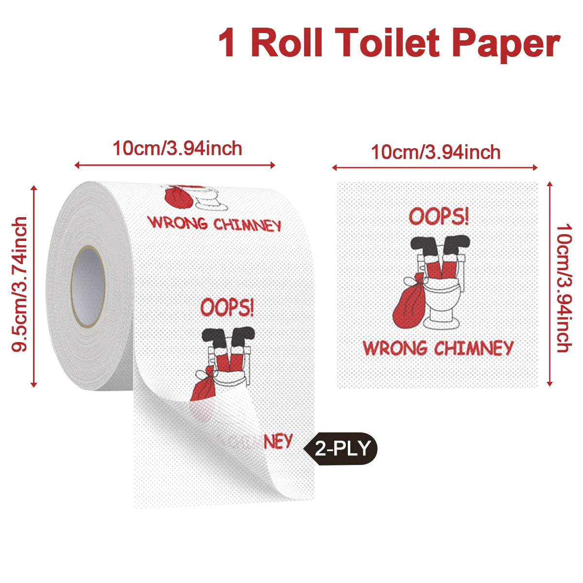 Novelty Christmas & Happy New Year 2026 Toilet Paper Roll