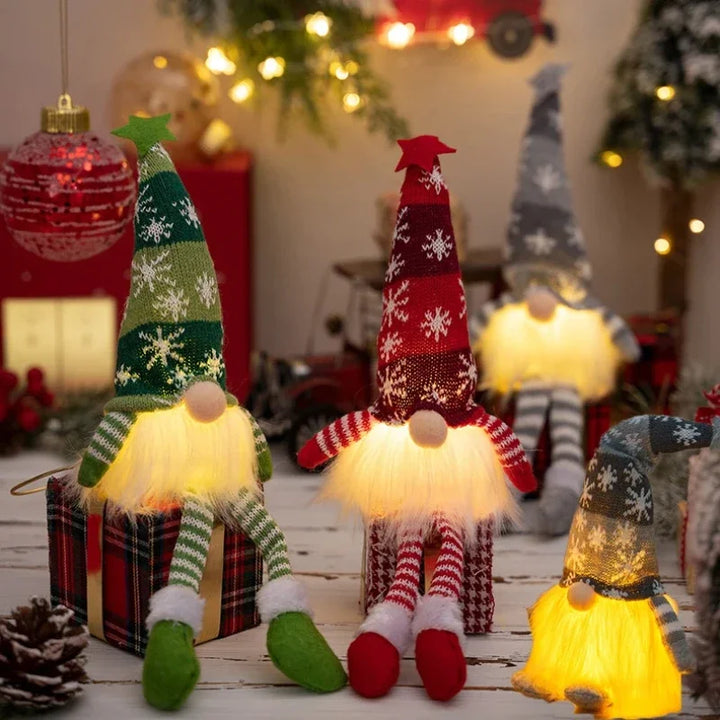LED Light-Up Christmas Gnome Doll