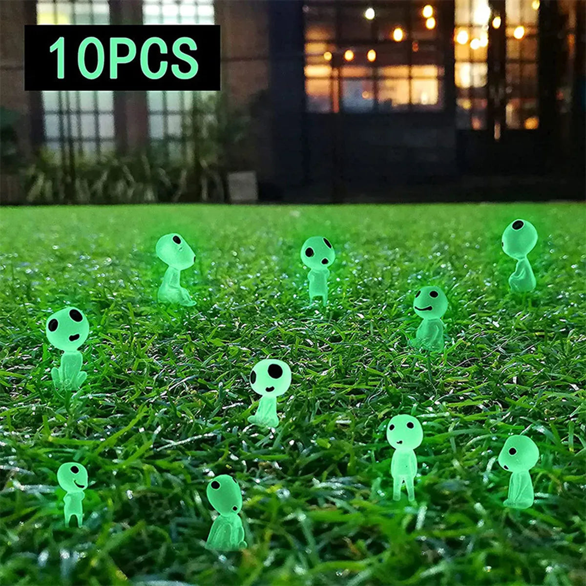 10-Pack Glow in the Dark Miniature Princess Resin Decor