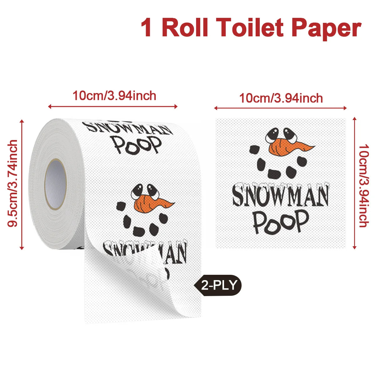 Novelty Christmas & Happy New Year 2026 Toilet Paper Roll