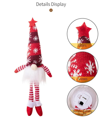 LED Light-Up Christmas Gnome Doll