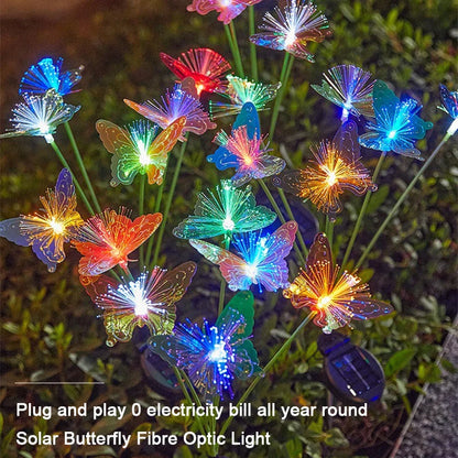 Magical Solar LED Butterfly Garden Stake Lights (Colorful)
