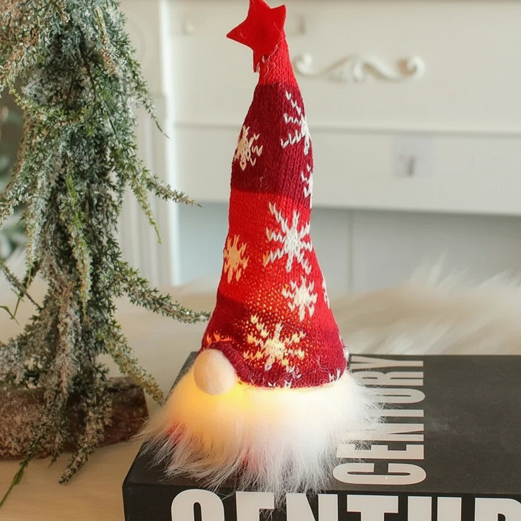 LED Light-Up Christmas Gnome Doll