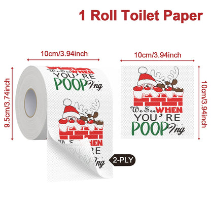 Novelty Christmas & Happy New Year 2026 Toilet Paper Roll