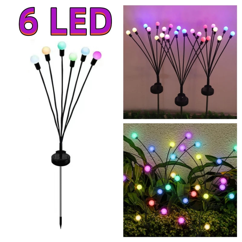AlliLit Solar Firefly Garden Lights (Warm White/Multi-Color)
