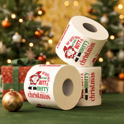 Novelty Christmas & Happy New Year 2026 Toilet Paper Roll
