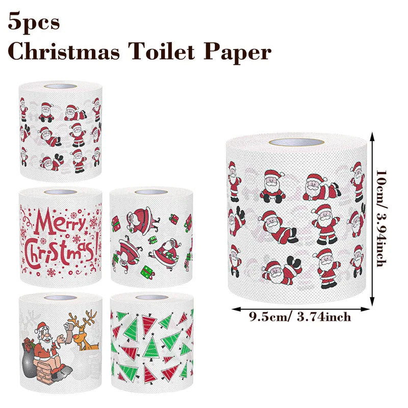 Novelty Christmas & Happy New Year 2026 Toilet Paper Roll