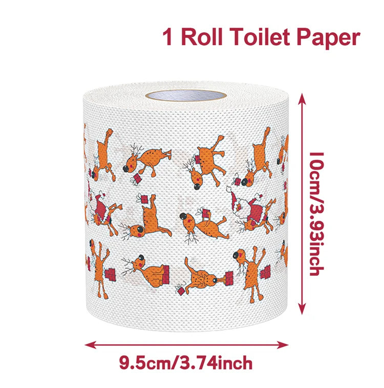 Novelty Christmas & Happy New Year 2026 Toilet Paper Roll